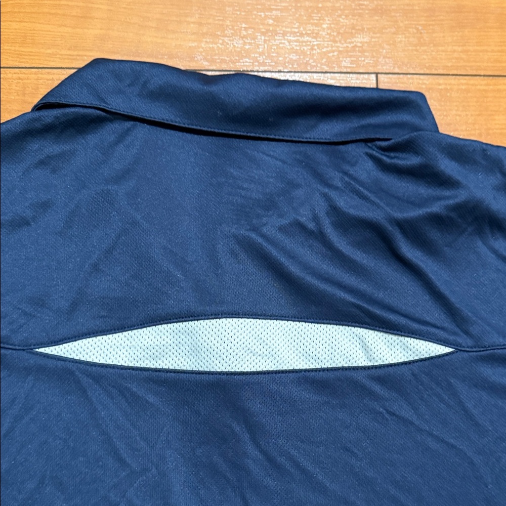 Men's Navy Blue Polo Shirt performance TeP - Picture 9 of 9